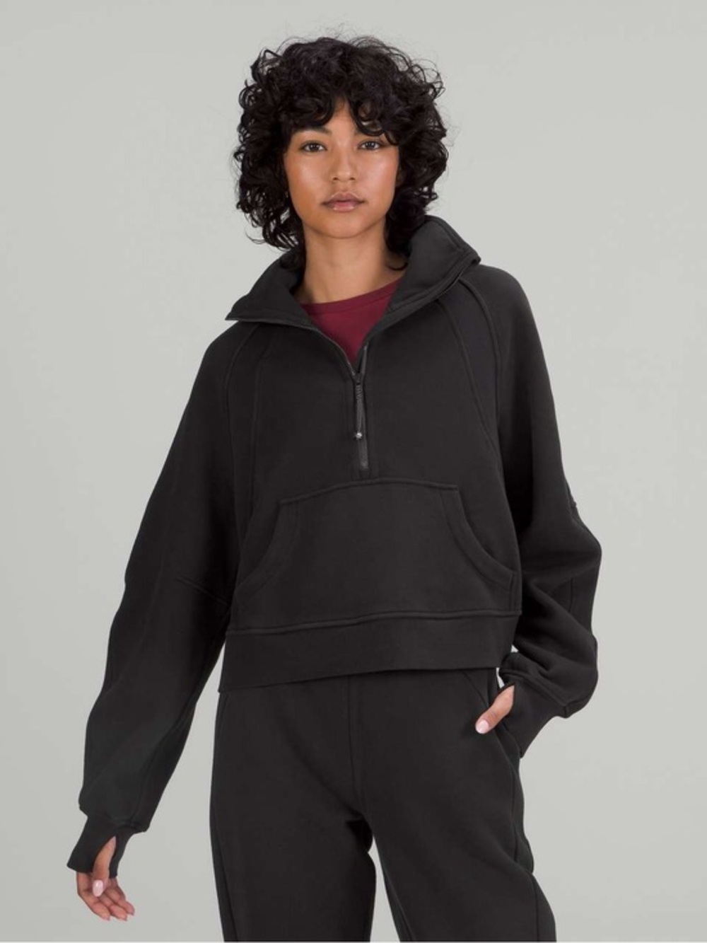 Lululemon Scuba Oversized Funnel Neck Hoodie Black XS/S
